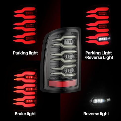 مصابيح خلفية AlphaRex متوافقة مع 07-14 GMC Sierra LUXX-Series LED Alpha-Black in Kuwait