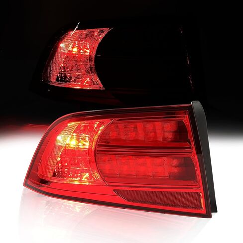 HECASA Pair Tail Lights Compatible with Honda Acura TL 2004-2008 Rear Tail Lamp Black Housing Clear Lens Halogen Left & Right Side in Saudi Arabia