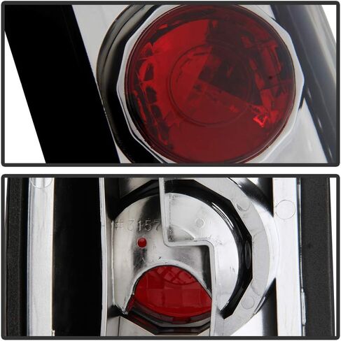 ACANII - For 1988-1998 Chevy Silverado GMC Sierra C10 Suburban Tahoe Chrome Tail Lights Brake Lamps Driver & Passenger in Saudi Arabia
