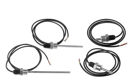 DS18B Digital Temperature Sensor G1/2" Thread Probe Dia=8mm PVC 3-core Wire SUS304 Stainless Steel Shell L30-200mm(L 100mm-Cable L 1m) in Saudi Arabia