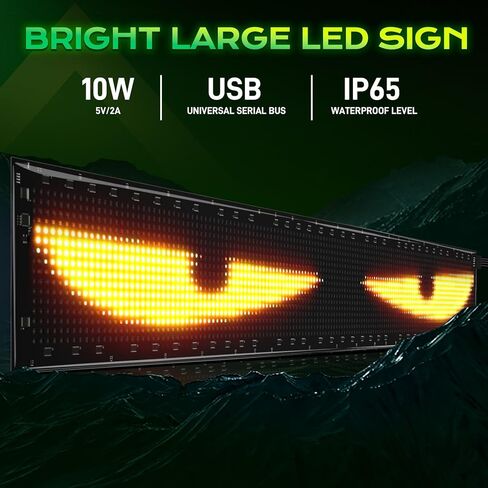 KJOY 58"X8" Huge Bright Programmable LED Sign, Full Color Custom LED Sign, Flexible Digital Scrolling LED Display for Business Store in Saudi Arabia