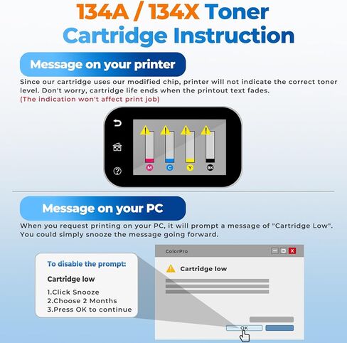 خرطوشة حبر أسود 134X Laser Jet M209dw MFP 234dw 2 حزمة مع رقاقة متوافقة مع خراطيش الحبر HP 134A 134X لحبر الحبر HP134X HP134A W1340X لحبر الحبر Laser Jet M209dw MFP M234sdw M234sdw M234sdn in Kuwait