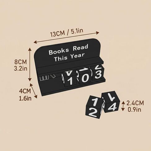 عداد قراءة الكتب - متتبع هدف القراءة بسعة الكتاب، ديكور رف الكتب القديم للقراء، دودة الكتب وهدية لمحبي المكتبة (أسود) in Kuwait