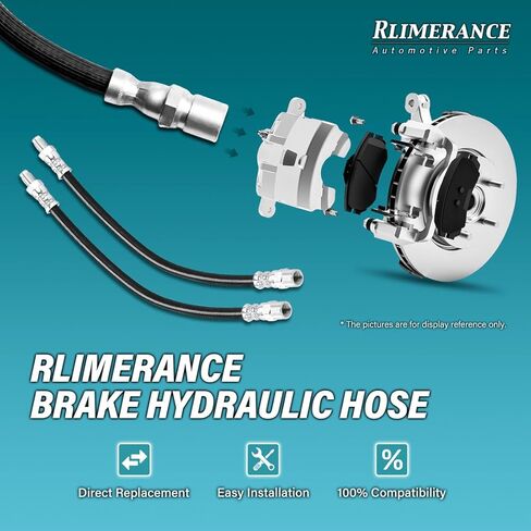 2Pcs Brake Hose Rear Left Rear Right Brake Hydraulic Hose Replacement fits Mitsubishi Galant 2.4L 2004 2005 2006 2007 2008 2009 2010 2011 2012 in Kuwait