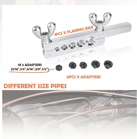 3/16" Complete Brake Line Kit, 25FT Stainless Steel Tubing, Flaring Tool & Fittings for Use in Hydraulic Brake Systems, Fuel Lines, and Transmission Systems in Kuwait