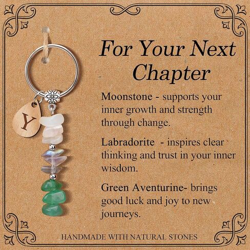 Initial Crystal Keychain for New Beginning Gift, Personalized Inspirational Gift for Birthday, Graduation, New Job in Kuwait