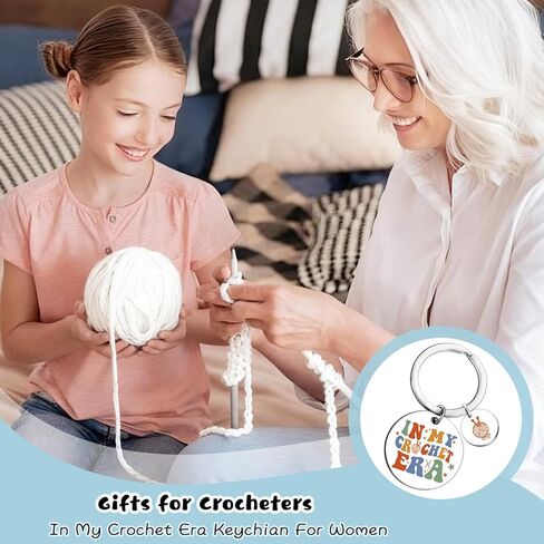 OEHEDOU Gifts For Crocheters Women Crochet Gifts For Crocheters Unique Gift For Crocheter Gift For Crochet Lovers Crochets Keychain For Women Friends Birthday Presents For Crochets Lovers Female in Saudi Arabia