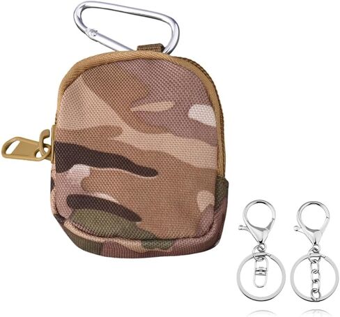 Tiny Tactical Bag Pendant Keychain Small Backpack Charm Keyring Zipper Treat Bag for Dog Walking Training Key Holder Outdoor Portable Key Organizer Dog Treat Pouch in Kuwait