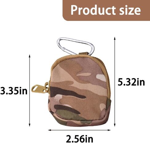 Tiny Tactical Bag Pendant Keychain Small Backpack Charm Keyring Zipper Treat Bag for Dog Walking Training Key Holder Outdoor Portable Key Organizer Dog Treat Pouch in Kuwait