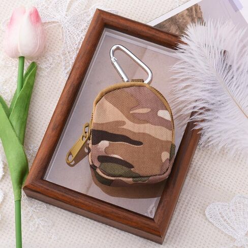 Tiny Tactical Bag Pendant Keychain Small Backpack Charm Keyring Zipper Treat Bag for Dog Walking Training Key Holder Outdoor Portable Key Organizer Dog Treat Pouch in Kuwait