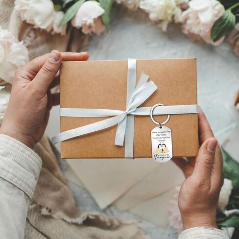 لطيف عيد الحب سلسلة المفاتيح للزوجين طيور البطريق تحت عنوان الذكرى السنوية عيد ميلاد عيد الميلاد هدايا رومانسية لصديقها صديقة زوج زوجة طيور البطريق عاشق هدية in Kuwait