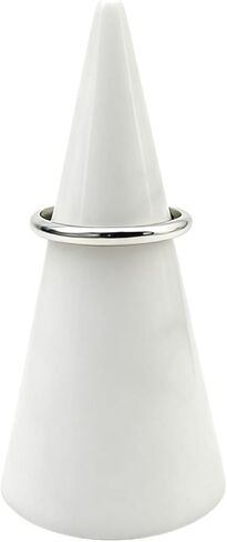 Natural Marble Ring Tower Cone Holder for Engagement Wedding Rings Jewelry Display Stand Room Decor Black in Saudi Arabia