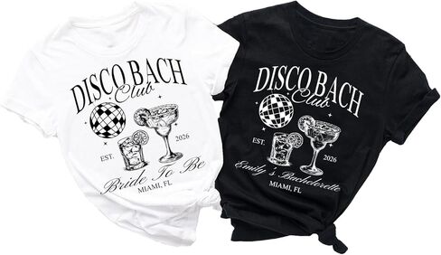 Custom Last Disco Bachelorette Party Shirts, Bride to Be Bridal Disco Bachelorette Matching T-Shirt, Bridesmaid Shirt Gift in Kuwait