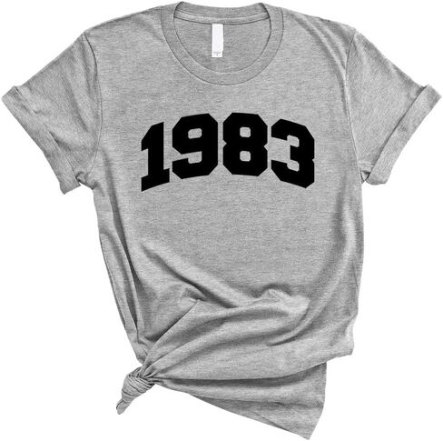 TeesAndTankYou 1983 College Style Shirt Unisex in Saudi Arabia