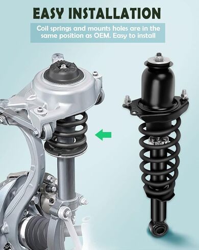 SCITOO Rear Shock Absorber Assembly Fit for 2011 2013 for Toyota Corolla, Complete Shock and Strut Assembly Kit Fit for 172599L 172599R 2PCS in Kuwait