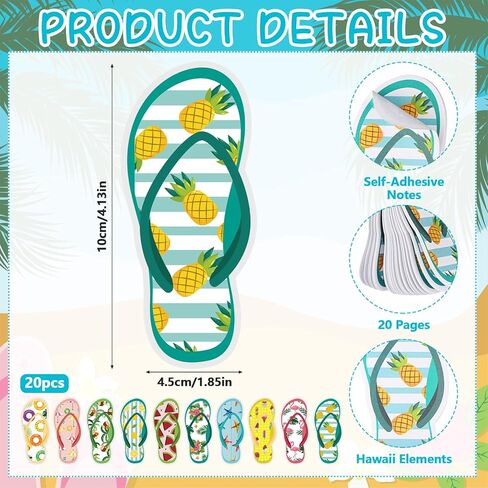 40 قطعة من أقلام هاواي للحفلات الصيفية مع ملاحظات لاصقة فليب فلوب، أقلام ذات طابع صيفي، وسادات ملاحظات ممتعة، هدايا لحفلات لوا، ديكور هاواي للمكتب، المنزل، الشاطئ، هدية عيد الميلاد in Kuwait