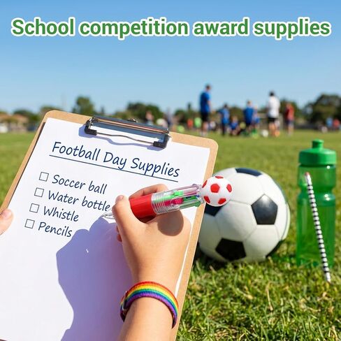 48Pcs Soccer Party Favors Pen 4 in 1 Multicolor Soccer Ballpoint Pens 0.5mm Mini Cute Pens for Soccers Sport Lover Party Favor Stuffers in Kuwait