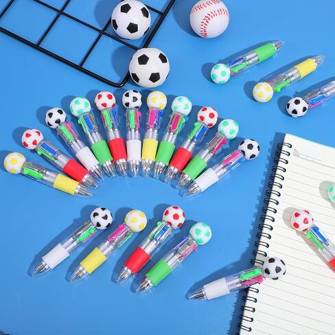 48Pcs Soccer Party Favors Pen 4 in 1 Multicolor Soccer Ballpoint Pens 0.5mm Mini Cute Pens for Soccers Sport Lover Party Favor Stuffers in Kuwait