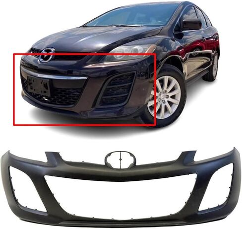 FitParts متوافق مع غطاء المصد الأمامي 2010 2011 2012 Mazda CX-7 10 11 12. جديد، مُجهز وجاهز للطلاء. مع فتحات مصابيح الضباب. MA1000226 EH4450031FBB in Saudi Arabia