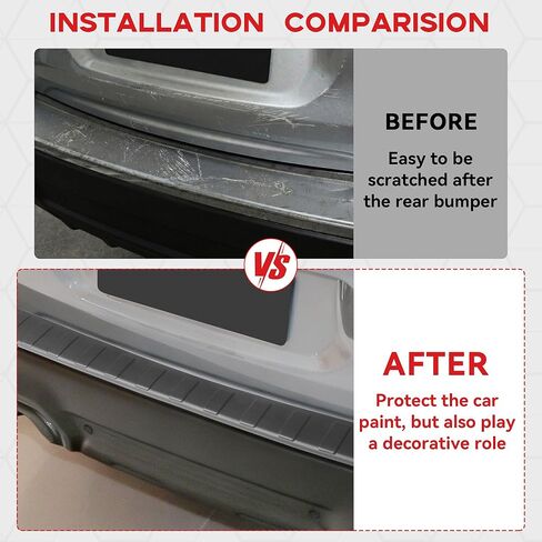 Rear Bumper Protector Fit for Subaru Forester 2025 2026 Matte Black ABS Plastic Trunk Lip Guard Scratch-Resistant Non-Slip Trunk Door Protector Car Accessories in Kuwait