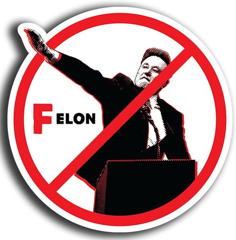 ملصق FElon Anti Elon Musk - ملصق فينيل دائري مقاس 5 بوصات - نافذة سيارة مضحكة مضادة للملياردير للكمبيوتر المحمول in Saudi Arabia