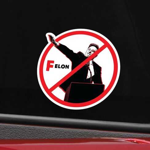 ملصق FElon Anti Elon Musk - ملصق فينيل دائري مقاس 5 بوصات - نافذة سيارة مضحكة مضادة للملياردير للكمبيوتر المحمول in Saudi Arabia
