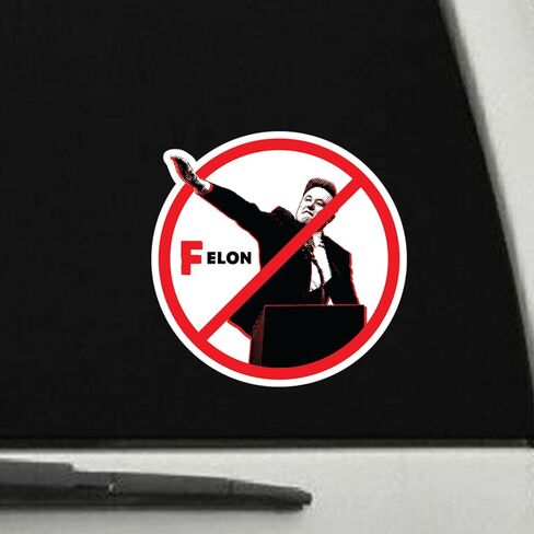 ملصق FElon Anti Elon Musk - ملصق فينيل دائري مقاس 5 بوصات - نافذة سيارة مضحكة مضادة للملياردير للكمبيوتر المحمول in Saudi Arabia