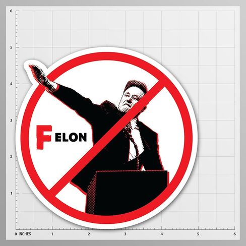 ملصق FElon Anti Elon Musk - ملصق فينيل دائري مقاس 5 بوصات - نافذة سيارة مضحكة مضادة للملياردير للكمبيوتر المحمول in Saudi Arabia