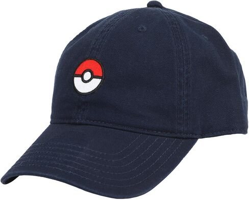 Pokemon Embroidered Poké Ball Adult Navy Blue Dad Cap in Saudi Arabia