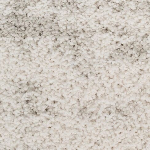 سجادة Nourison Home Modern Shag باللون الرمادي العاجي مقاس 5'3" × 7' - سهلة التنظيف، غير قابلة للتساقط، غرفة النوم، غرفة المعيشة، غرفة الطعام، المطبخ (5' × 7') in Saudi Arabia