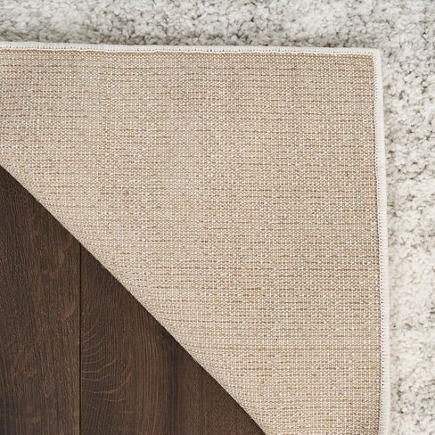 سجادة Nourison Home Modern Shag باللون الرمادي العاجي مقاس 5'3" × 7' - سهلة التنظيف، غير قابلة للتساقط، غرفة النوم، غرفة المعيشة، غرفة الطعام، المطبخ (5' × 7') in Saudi Arabia