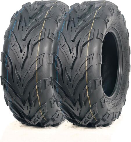 Set of 2 All Terrain ATV Tires 21x7-10 (175/70-10) 4PR Tubeless, Max Load 330 lbs Each, Fits 10x5.5 Inch Rims in Kuwait