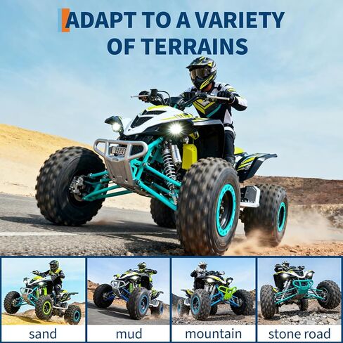 Set of 2 All Terrain ATV Tires 21x7-10 (175/70-10) 4PR Tubeless, Max Load 330 lbs Each, Fits 10x5.5 Inch Rims in Kuwait