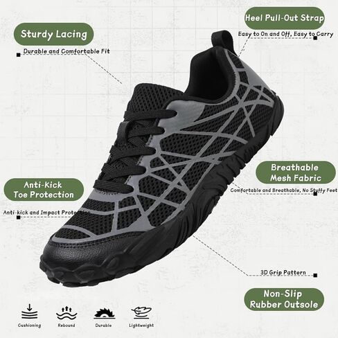 Men's Wide Minimalist Barefoot Sneakers Men's Minimalist Trail Running Shoes in Saudi Arabia