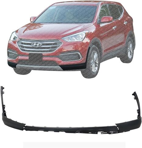 US AUTO PARTS PLUS New Front Bumper Lower Cover Textured Plastic Direct Replacement For Hyundai Santa Fe Sport 2017-2018 865124Z500 HY1015108 in Saudi Arabia
