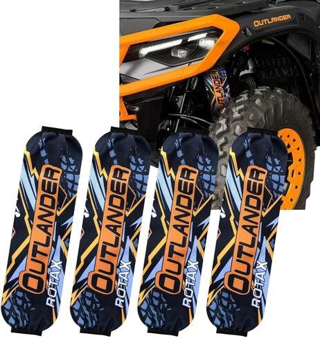 High-Performance ATV Shock Protector Covers Compatible fit for CAN AM CANAM Outlander G3 ROTAX Since 2024 – Durable, Water-Resistant, Easy to Install, Reliable All-Terrain Protection (RED) in Saudi Arabia