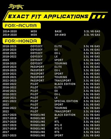 Oktiger Upgraded 3.5L Alternator for Honda Pilot 2016-2022, Odyssey 2018-2023, for Ridgeline 2017-2023, Passport 2019-2023, for Acura Mdx, V6 12V 155A CW 6-Groove Clutch Pulley, OE 31100-5J6-A01 in Kuwait