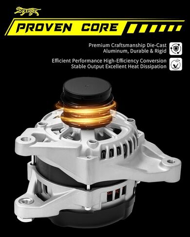 Oktiger Upgraded Alternator for Toyota Camry Le Se Special Edition Xle Xse 2015-2016-2017 2.5L, for Rav4 Le Limited Platinum Se Xle 2013-2018, 12V 125A Clockwise 6-Groove Clutch Pulley, OE 27060-0V170 in Kuwait