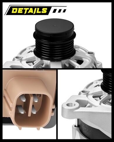 Oktiger Upgraded Alternator for Toyota Camry Le Se Special Edition Xle Xse 2015-2016-2017 2.5L, for Rav4 Le Limited Platinum Se Xle 2013-2018, 12V 125A Clockwise 6-Groove Clutch Pulley, OE 27060-0V170 in Kuwait