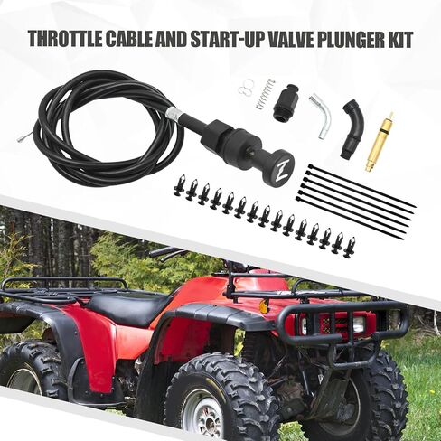 17950-HN5-671 Choke Cable and Starter Valve Plunger Kit, Replacement for Honda TRX350 TRX350FM Rancher 350 Foreman 400, Replaces 16046-HM5-730 DPSCR262 in Saudi Arabia