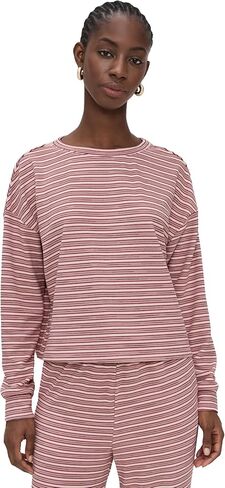 Bailey Rose Women's Striped Long Sleeve Tee in Kuwait