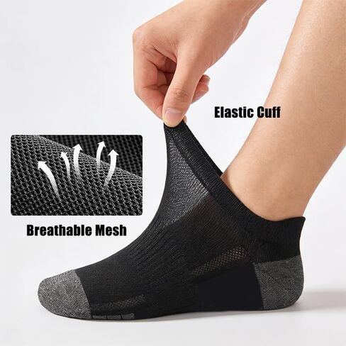 Ankle Socks Mesh Ventilating Athletic Casual Low Cut Breathable Short Socks for Men/Women Daily Wear 9 Pairs in Saudi Arabia