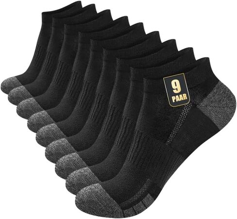 Ankle Socks Mesh Ventilating Athletic Casual Low Cut Breathable Short Socks for Men/Women Daily Wear 9 Pairs in Saudi Arabia
