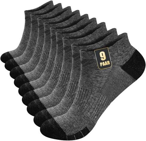 Ankle Socks Mesh Ventilating Athletic Casual Low Cut Breathable Short Socks for Men/Women Daily Wear 9 Pairs in Saudi Arabia