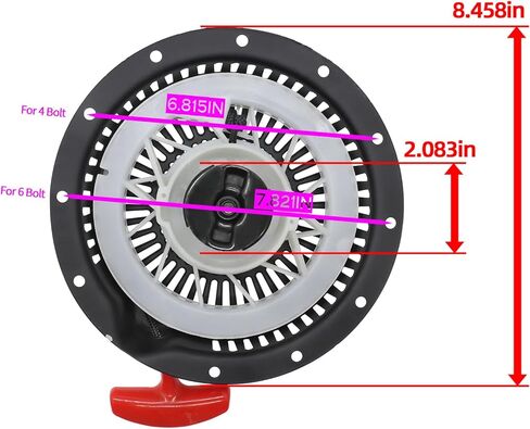 GX390 Recoil Pull Starter Fit for Honda GX340 11hp 13hp Champion 338cc 339c 389cc 390cc 420cc 439cc 459cc Generator Engine Starter Replace 28400-ZE3-W01ZA in Saudi Arabia