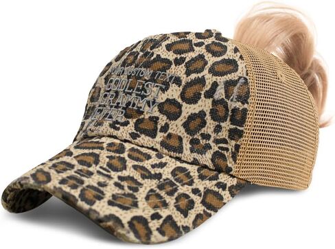 Ponytail Cap Women's Baseball Cap Embroidered Coolest Grammy Ever Grandmother Grandma Mimi Cotton in Saudi Arabia