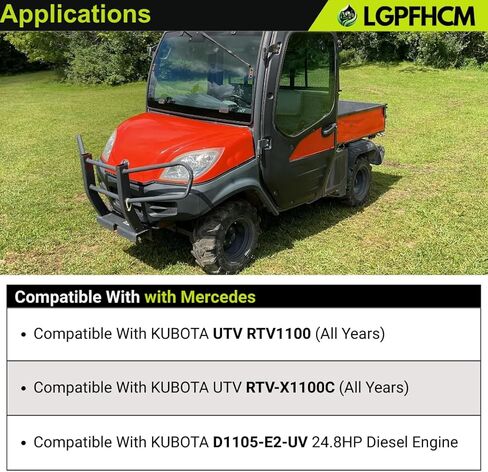 12V 75A K7711-61900 Alternator for Kubota UTV RTV1100 RTV-X1100C All Years for Kubota D1105-E2-UV 24.8HP Diesel Engine # K7711-61900 K7711-61901 K7711-61902 102211-6060 400-52227 in Kuwait