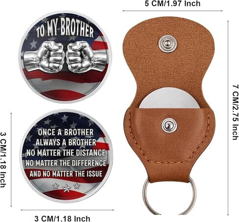 Once A Brother Always A Brothers Coin, To My Brothers Pocket Hug Token Birthday Accessory Gift Jewelry in Kuwait