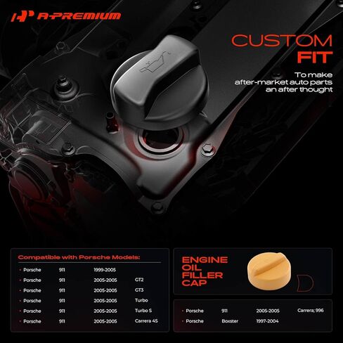 A-Premium Engine Oil Filler Cap Oil Cap Compatible with Porsche 911 1999-2005, Boxster 1997-2004 in Saudi Arabia