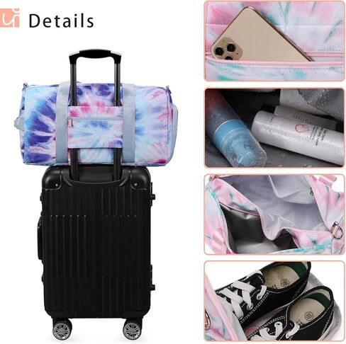 Abshoo Sports Gym Bag for Girls Boys Teen Weekender Carry On Women Men Travel Duffel Bag with Shoe Compartment (Marble Gold) in Kuwait